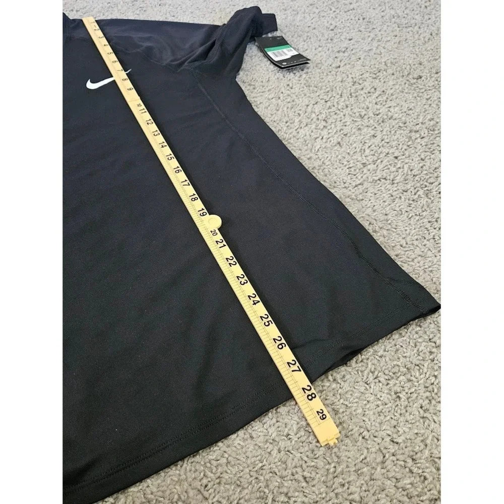 Nike Pro Dri-FIT Mens Training Shirt XL Black Slim Fit Short Sleeve New